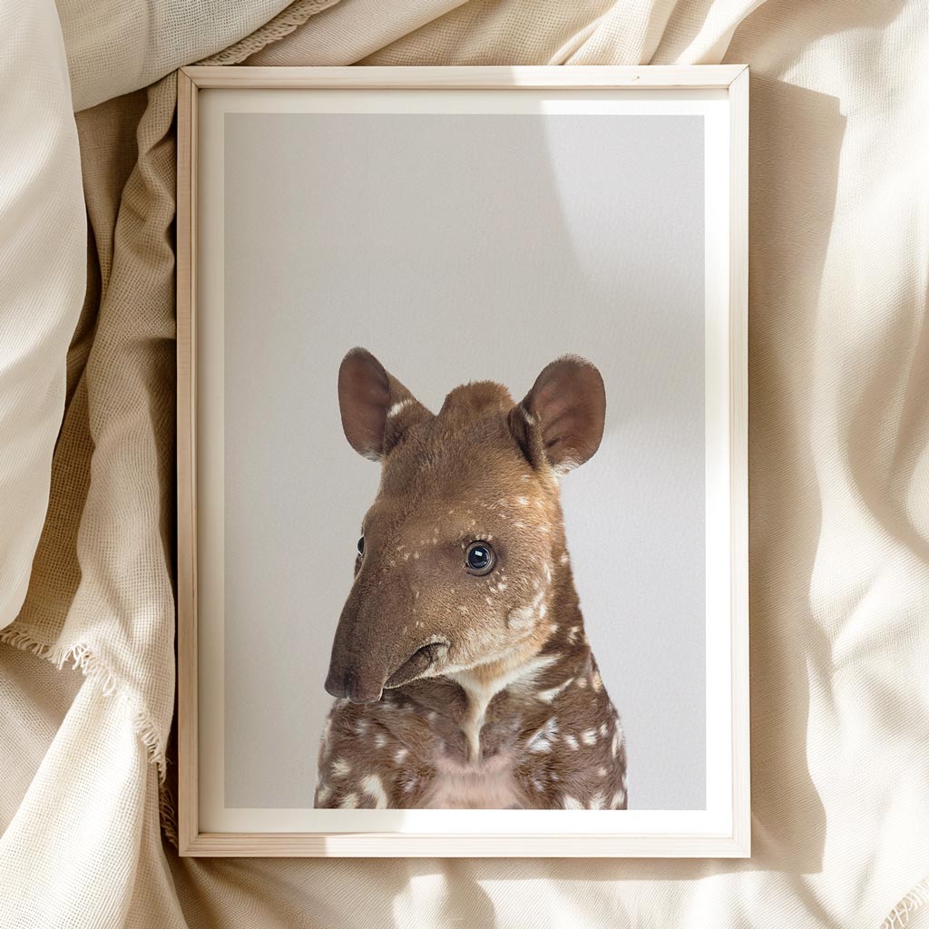 Baby Tapir Nursery Print - Jungle Animal Art for Baby Rooms