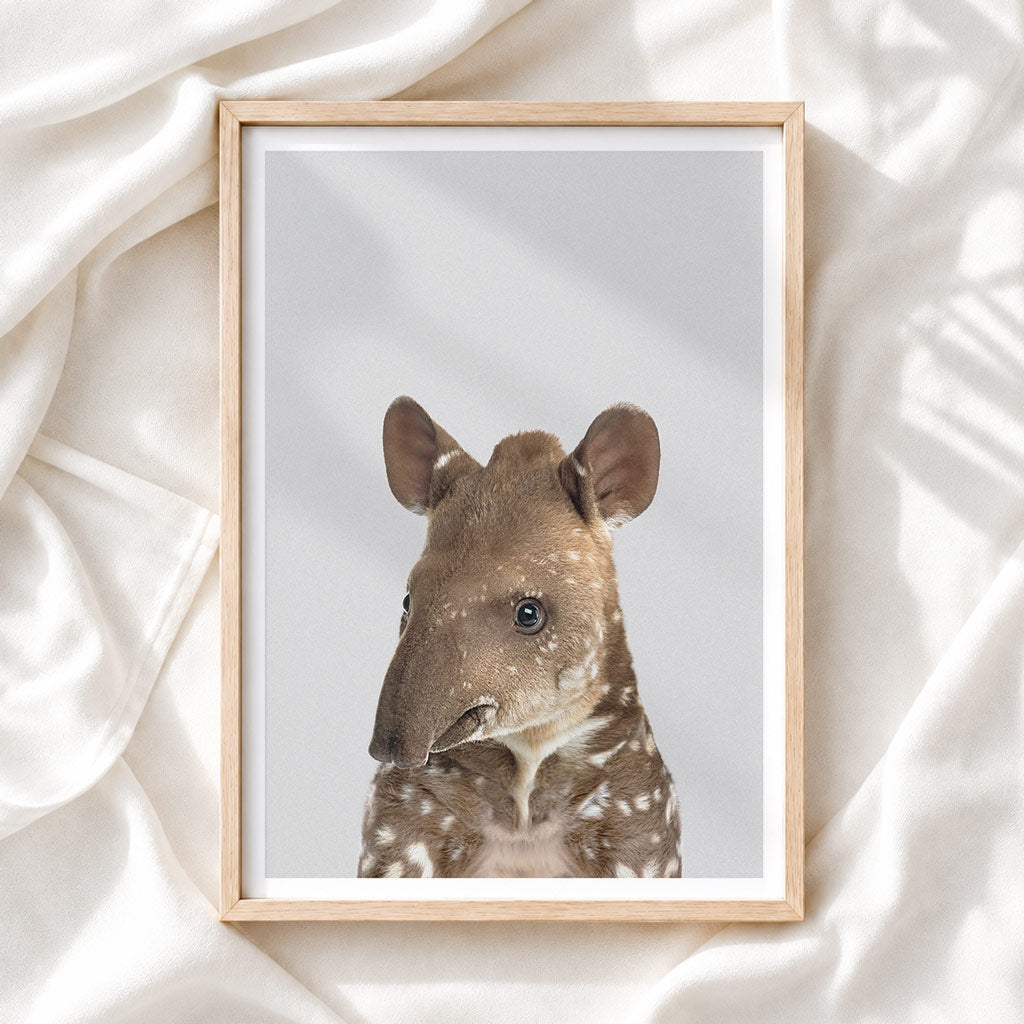 Baby Tapir Nursery Print - Jungle Animal Art for Baby Rooms