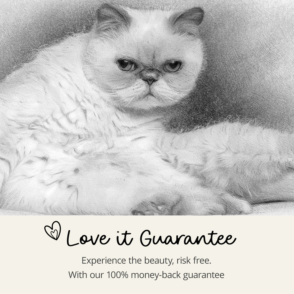 Custom Pet Portrait From Your Photos – Black & White