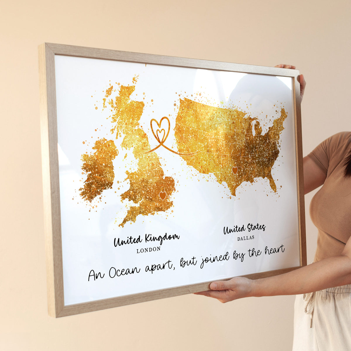 Personalised Two Location Map Print v2.0