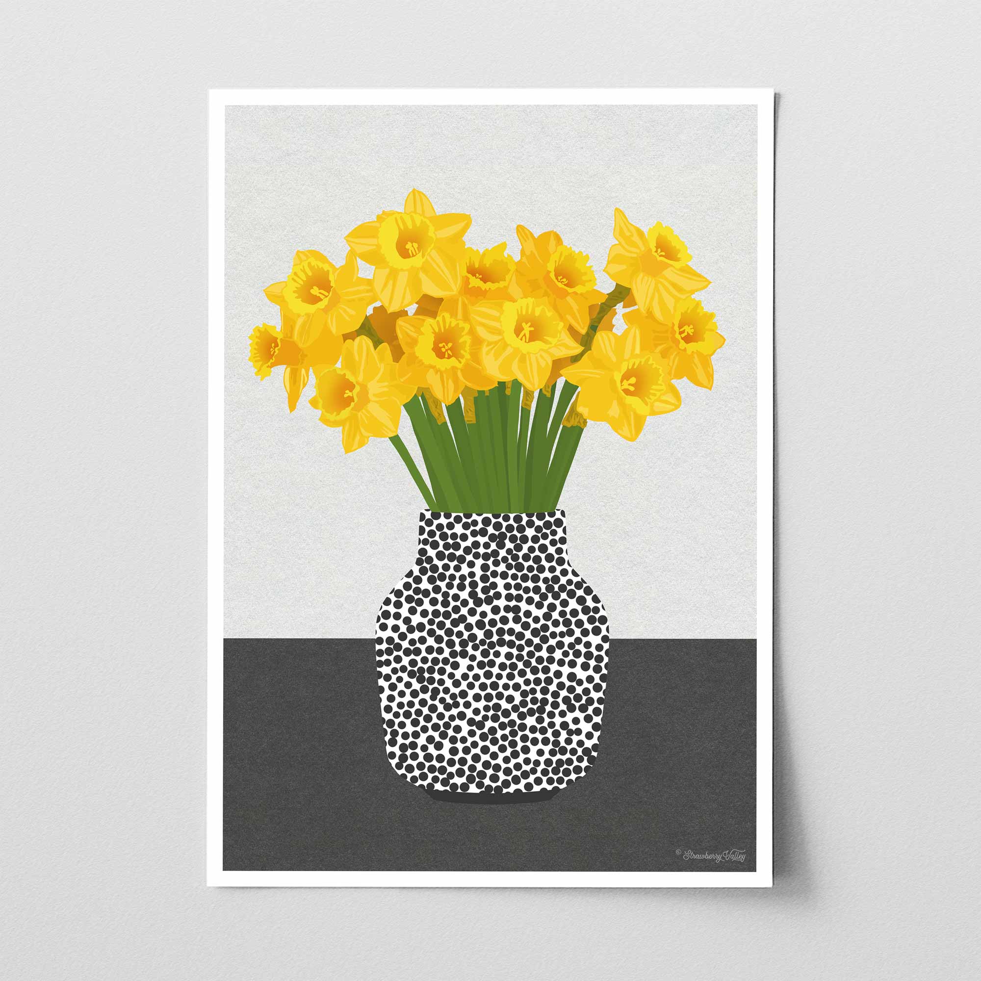 Daffodils Art Print | Modern Floral Wall Art
