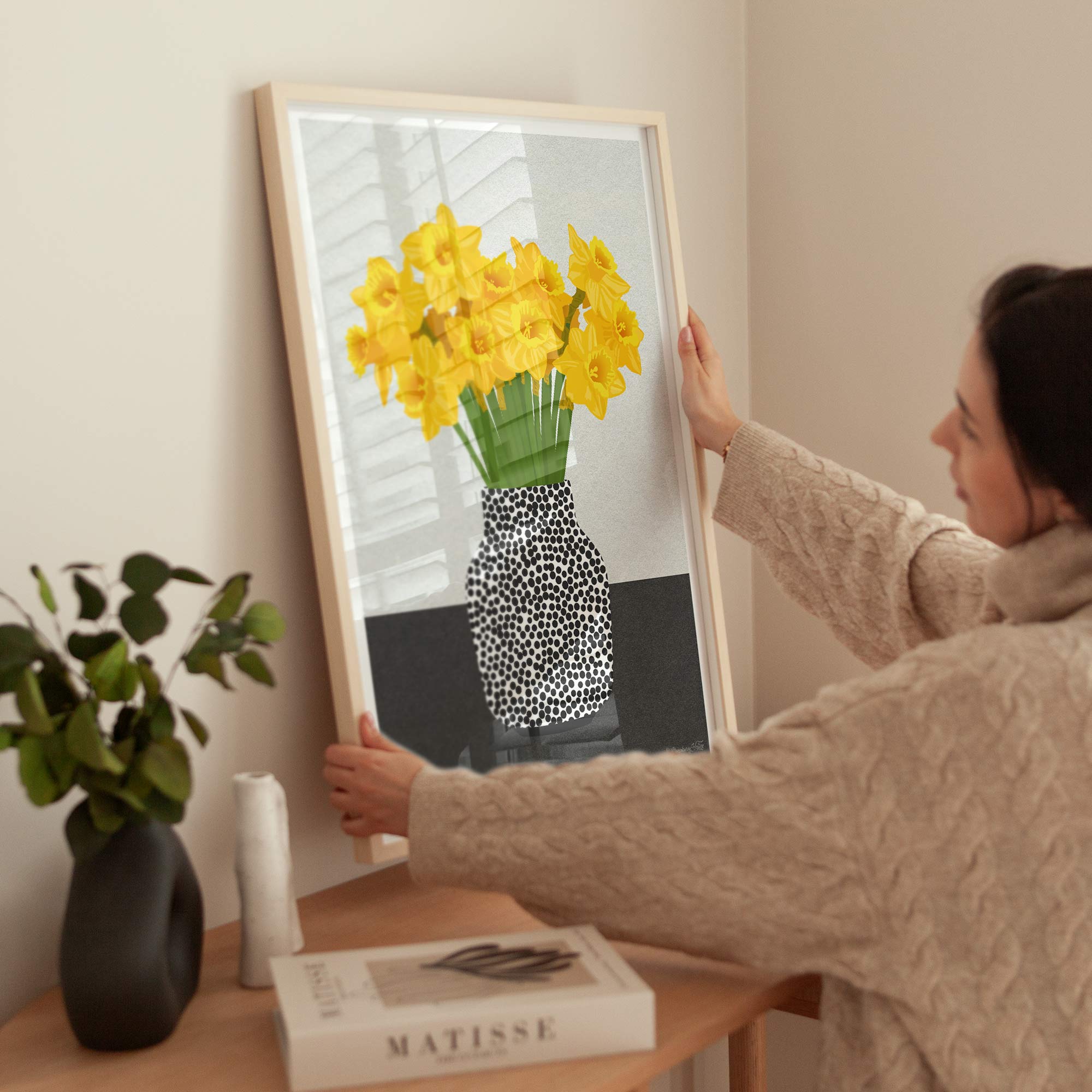 Daffodils Art Print | Modern Floral Wall Art