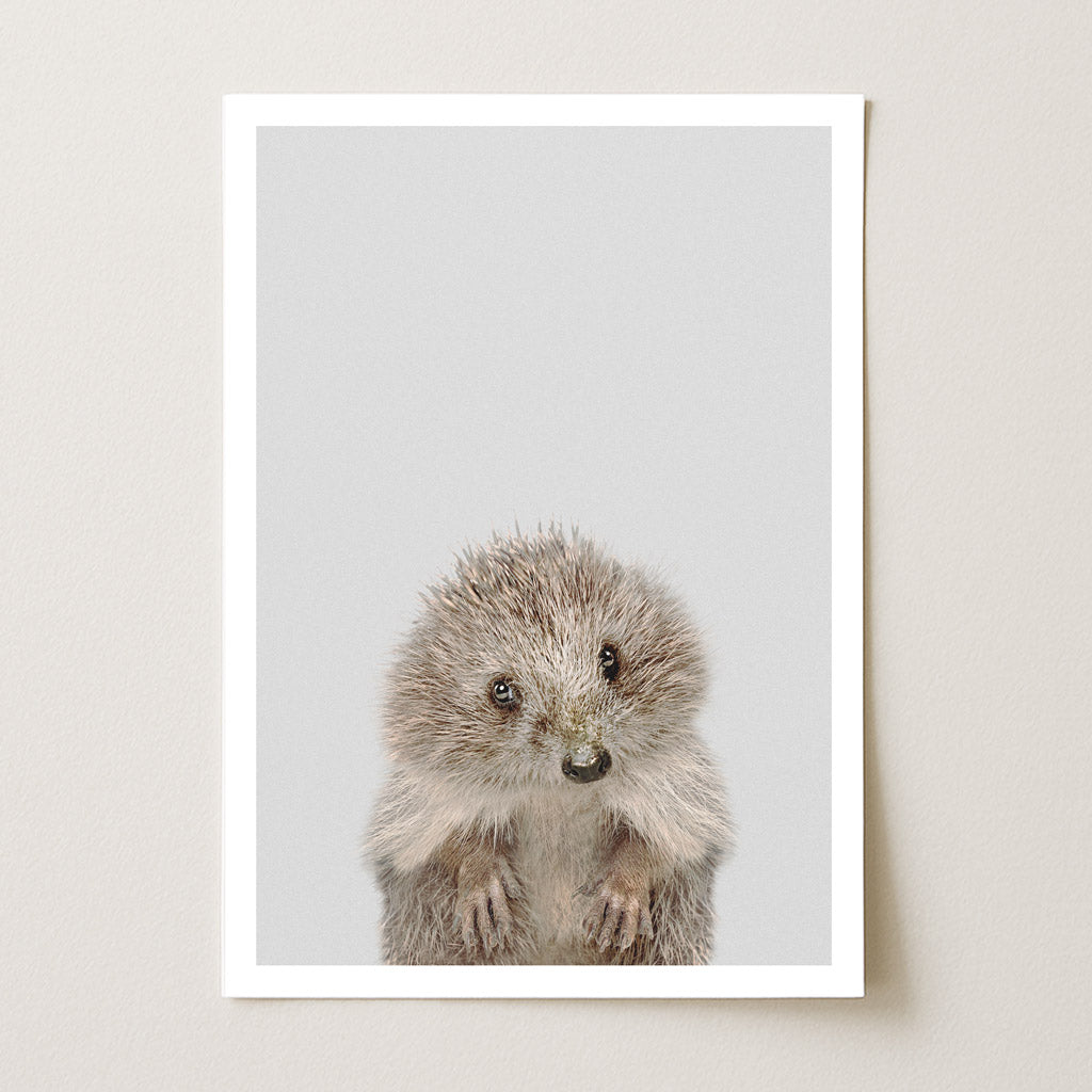 Hedgehog Nursery Print - Sweet Woodland Creature Artwork for Children