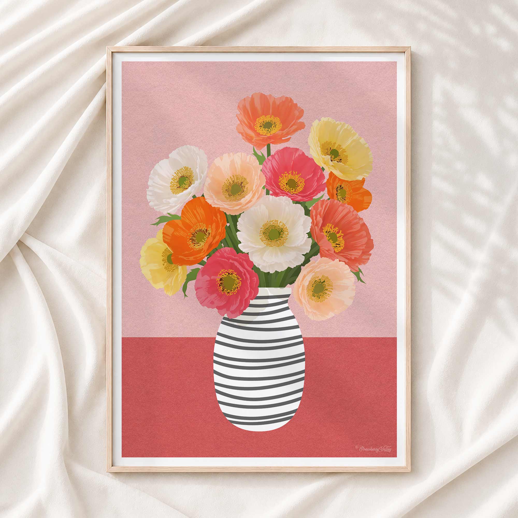 Icelandic Poppies Art Print | Modern Floral Wall Art