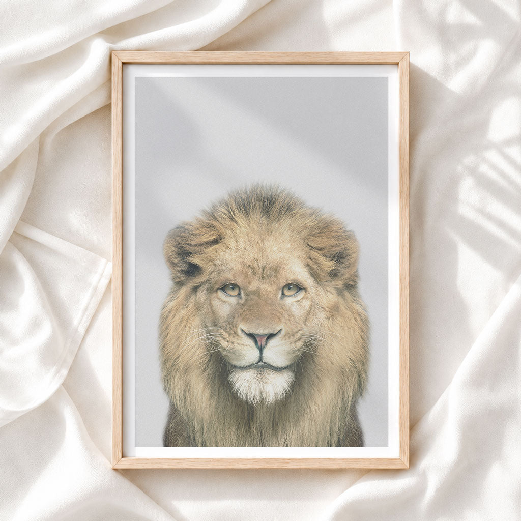Lion Nursery Print - Brave Safari Animal Wall Art for Baby Rooms