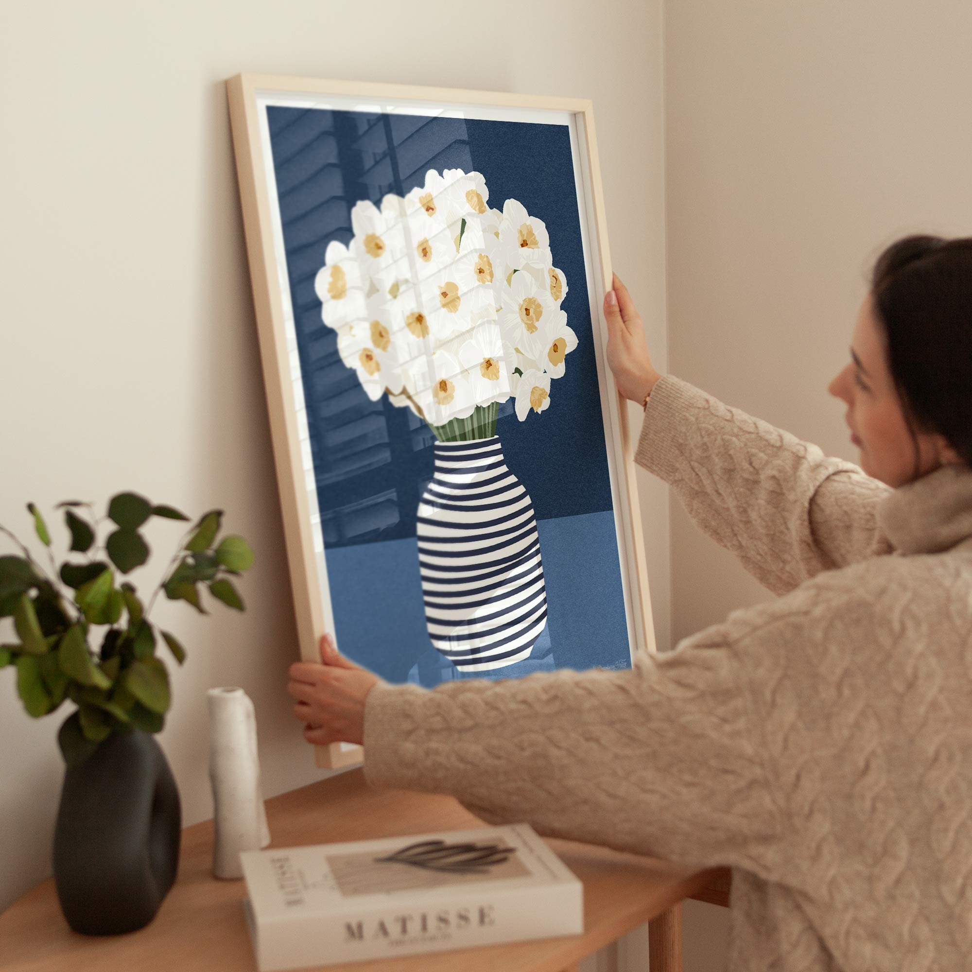 Narcissus Flowers | Modern Floral Wall Art