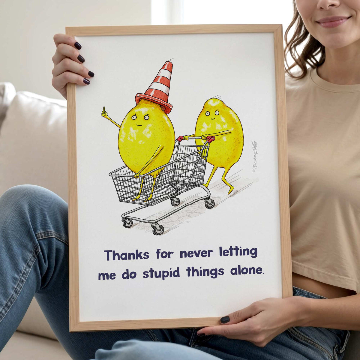 No Adult Supervision | Friendship Art Print | Best Friend Gift