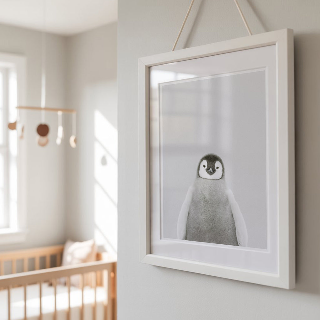 Baby Penguin Nursery Print - Adorable Arctic Animal Wall Art for Nurseries