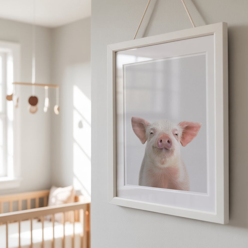 Piglet Nursery Print - Cute Farmyard Animal Wall Art for Kids’ Bedrooms