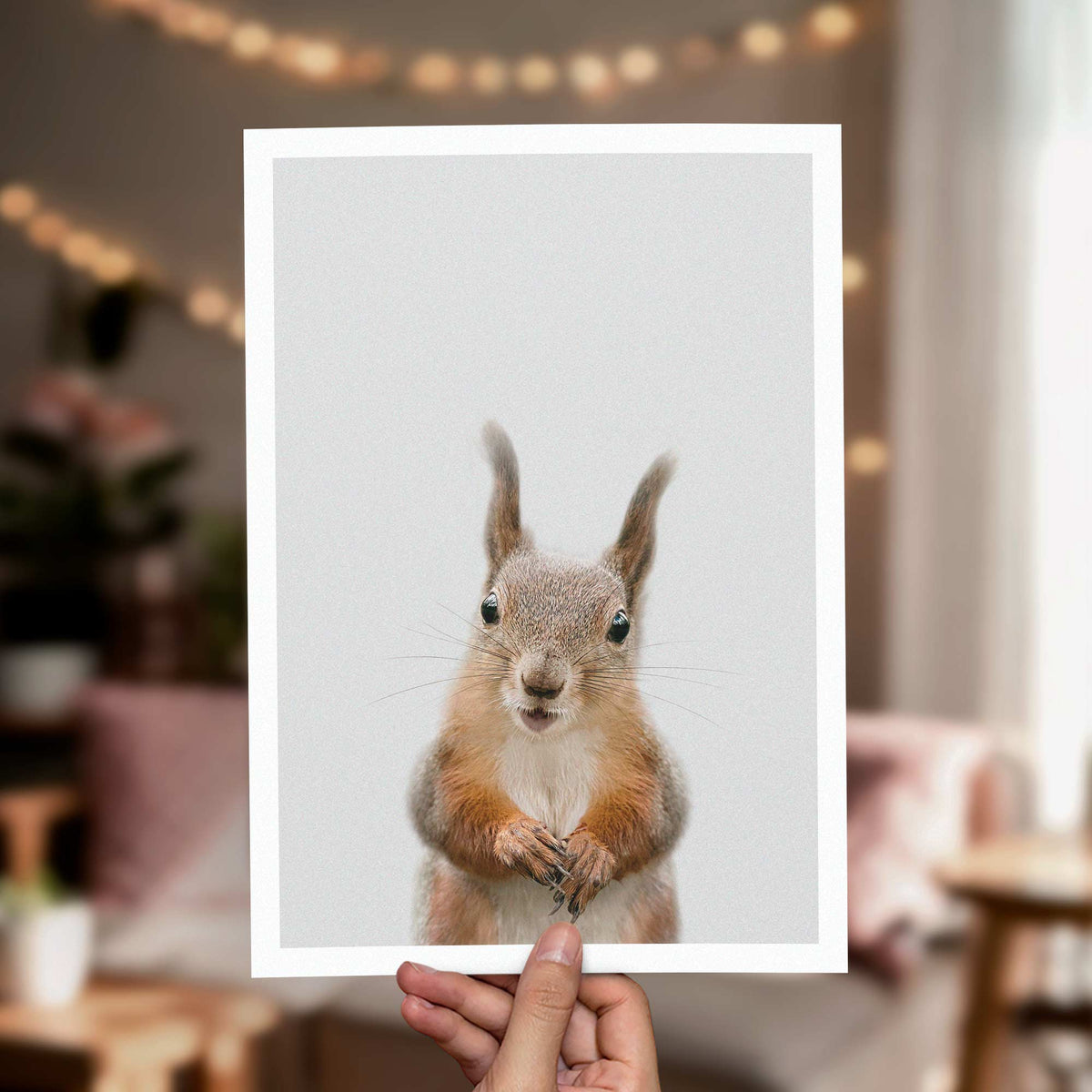 Red Squirrel - Nursery Animal Print