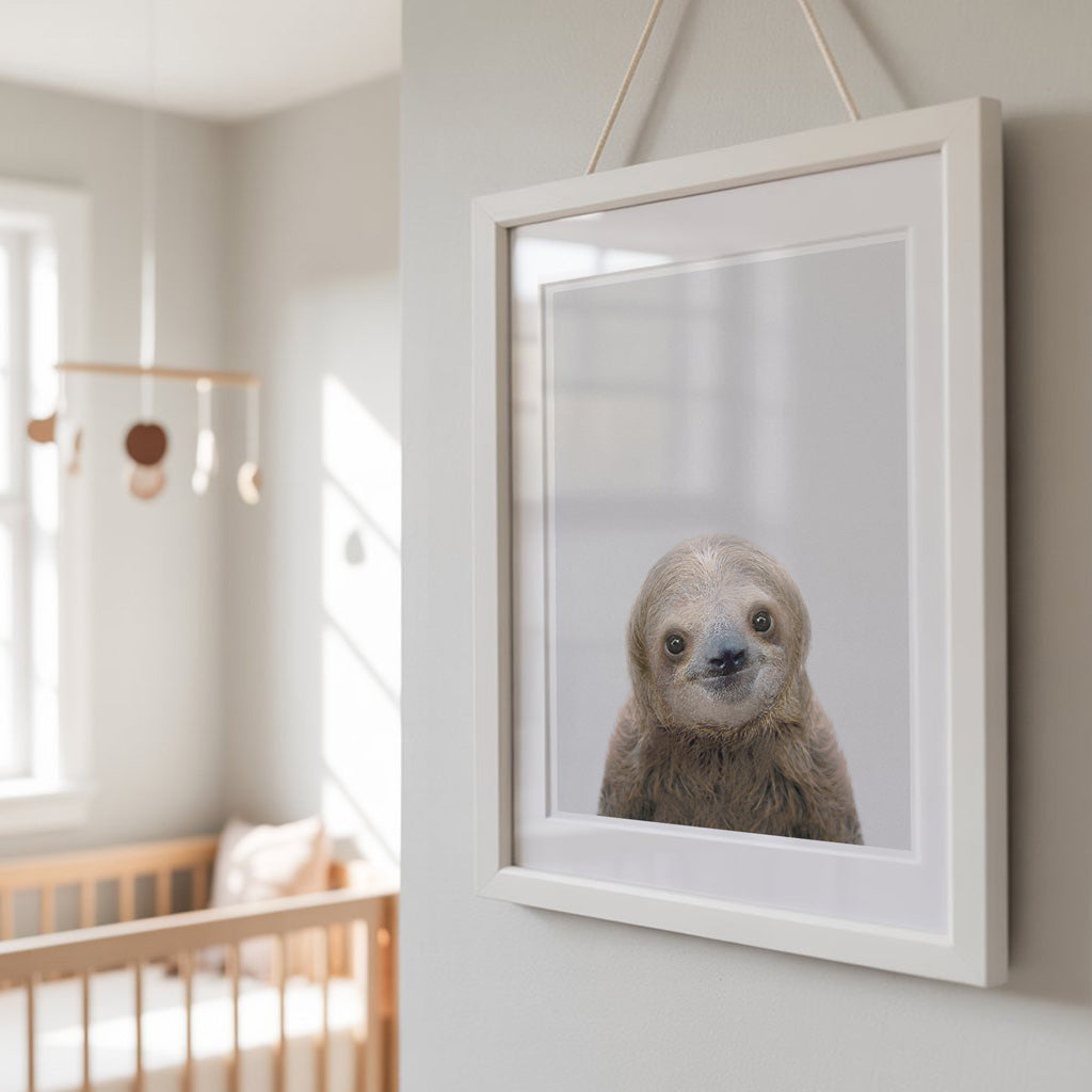 Sloth Nursery Print - Relaxed Jungle Animal Wall Art for Kids’ Rooms