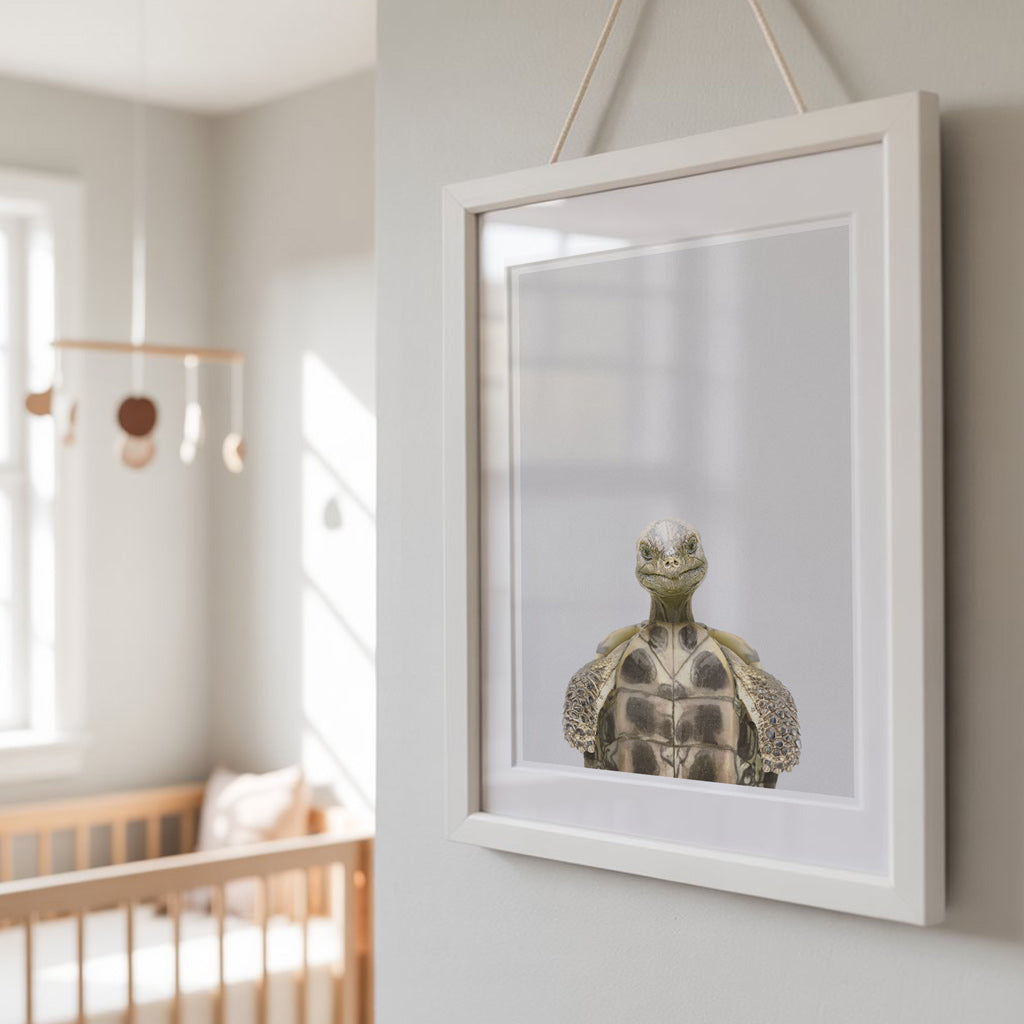 Tortoise Nursery Print - Calm Creature Wall Art for Children’s Rooms