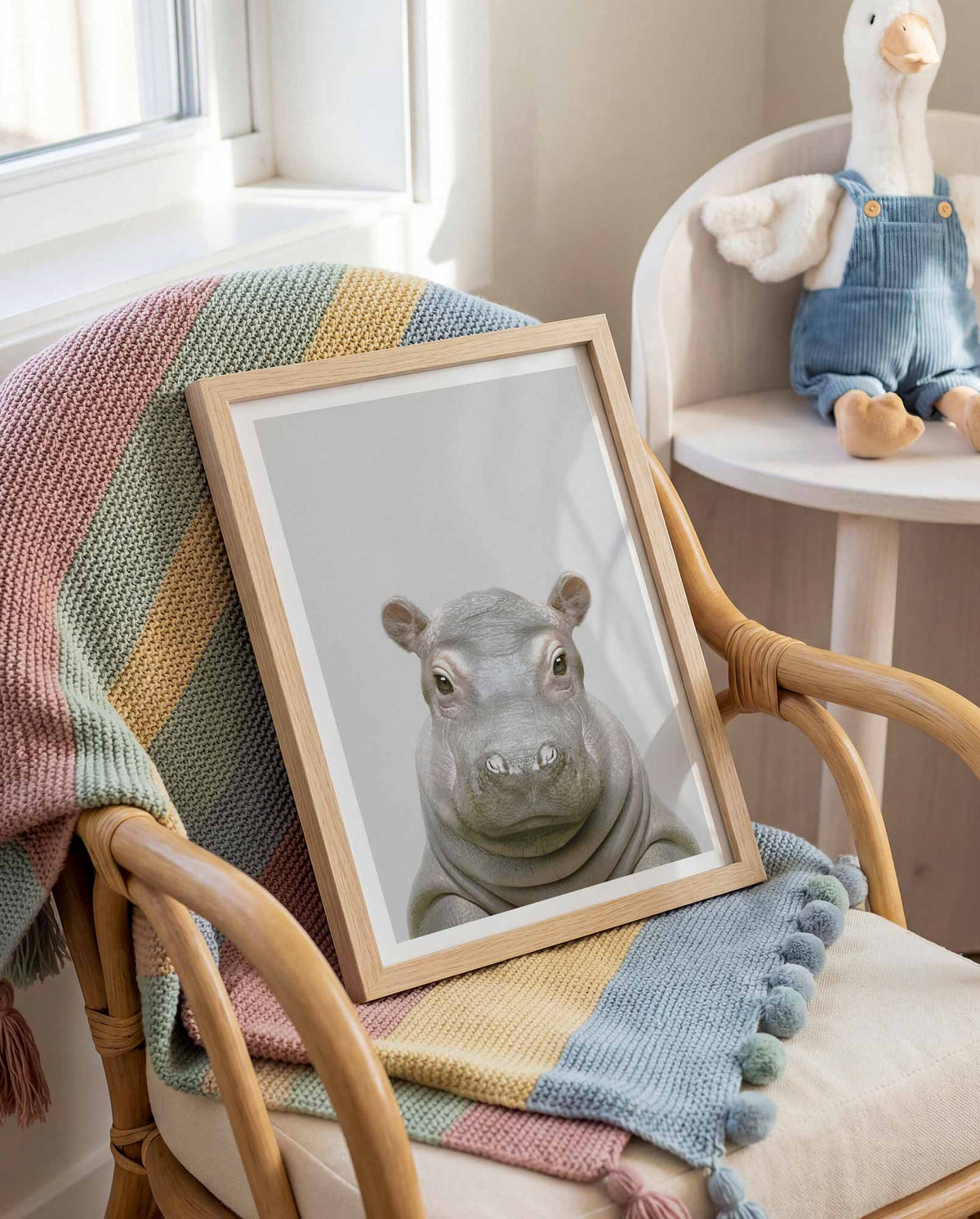 Hippo - Nursery Animal Print
