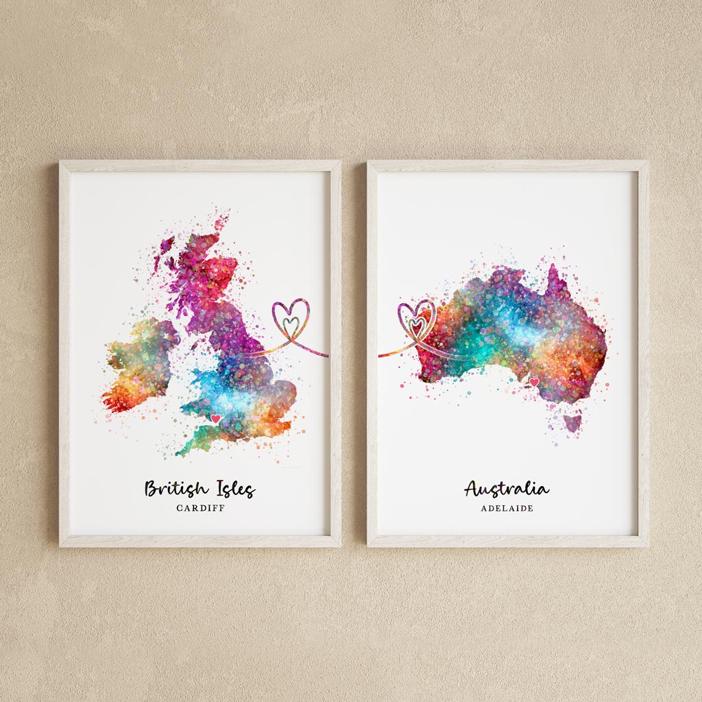 Two Country Map Print Set v2.2