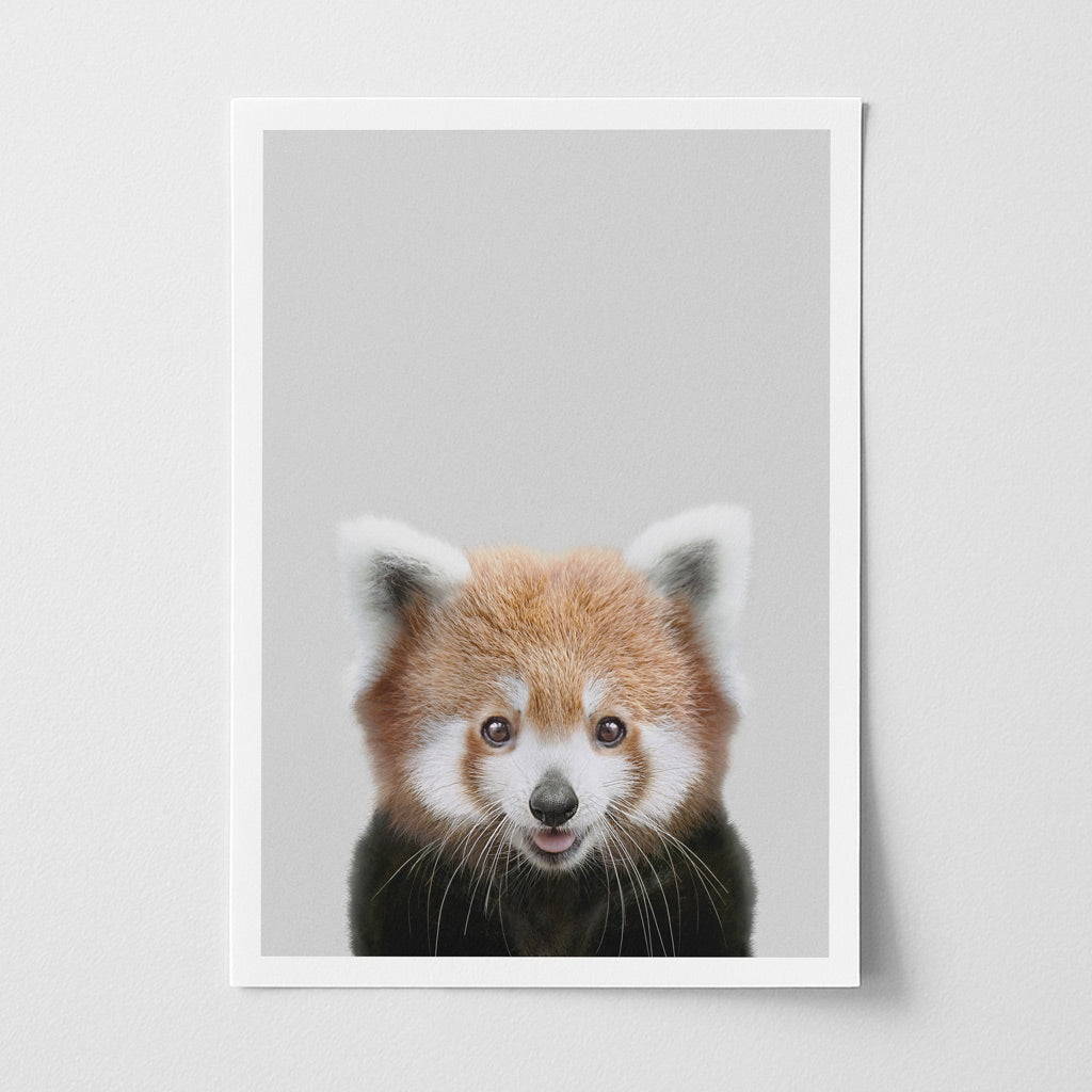 Red Panda Nursery Print - Adorable Forest Animal Wall Art for Nurseries