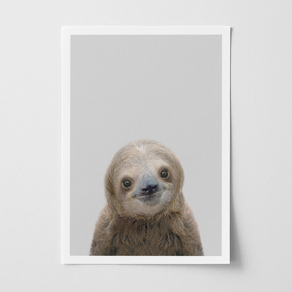Sloth Nursery Print - Relaxed Jungle Animal Wall Art for Kids’ Rooms