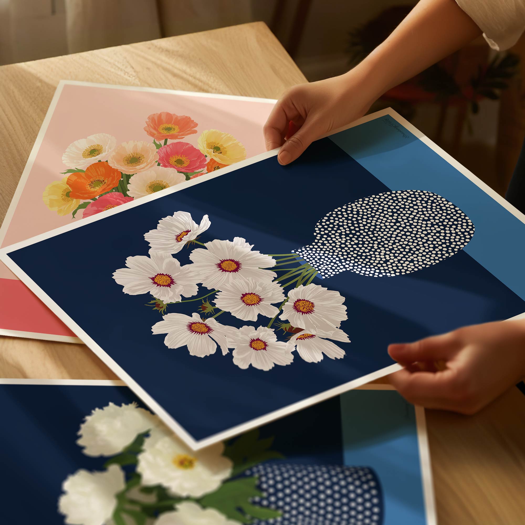 COSMOS FLOWERS • Art Print