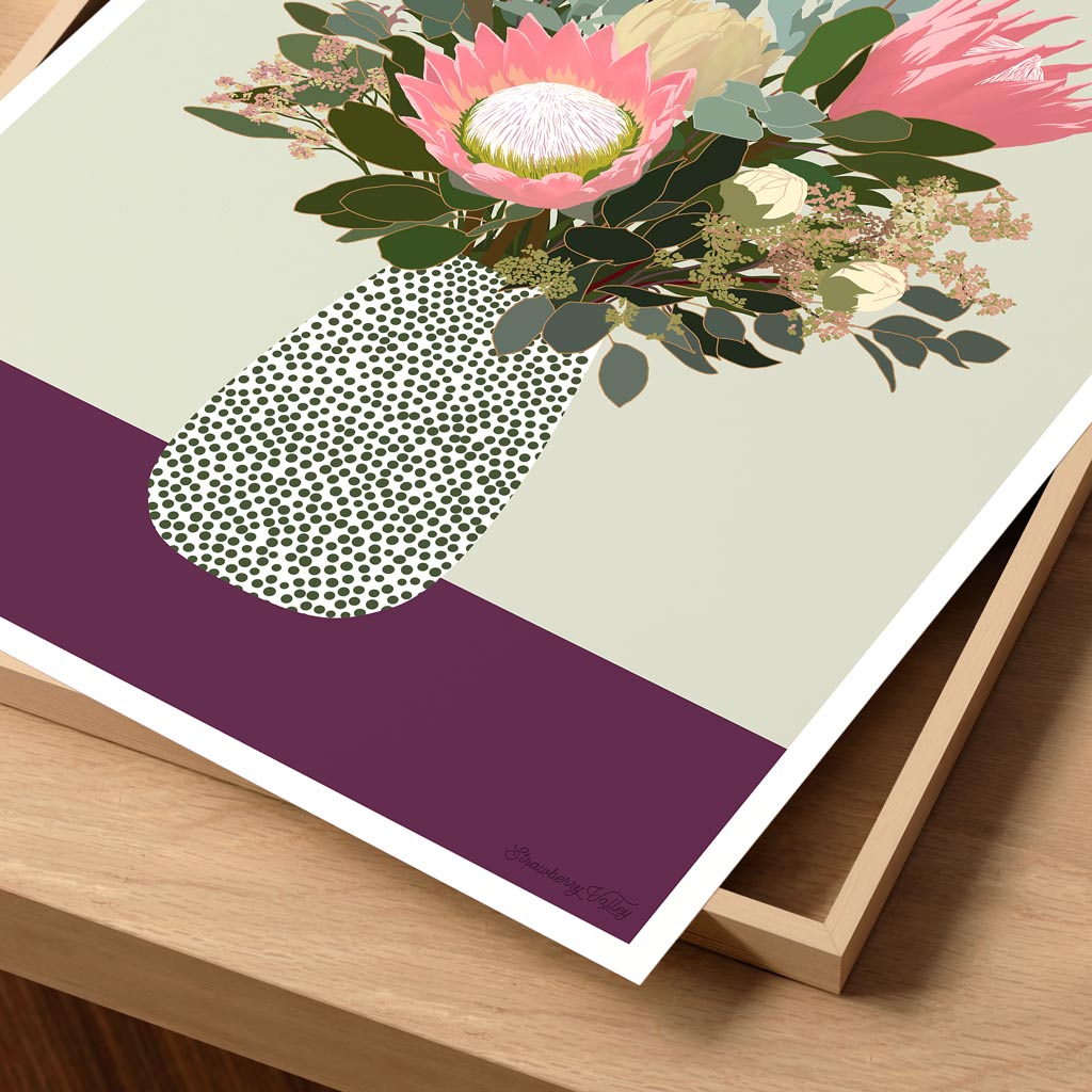 KING PROTEA BLOOM • Art Print