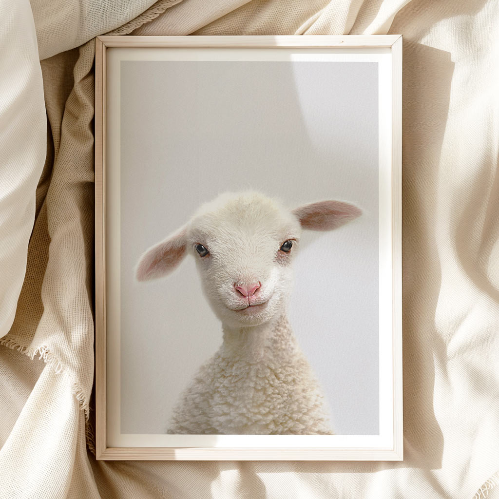 GENTLE WHITE LAMB • Art print