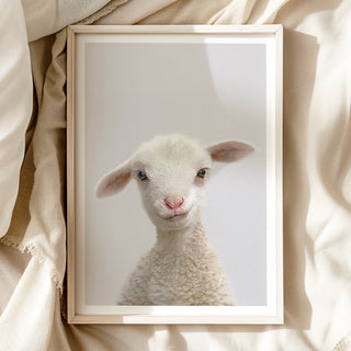 Gentle Lamb Nursery Print – Farm Animal Wall Art for Nursery