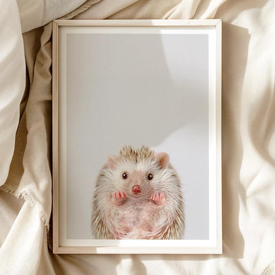 Baby Hedgehog Nursery Print - Sweet Woodland Animal Artwork for Toddlers