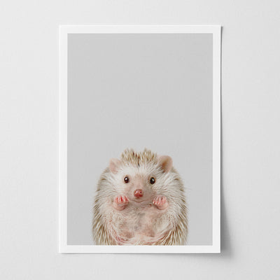 Baby Hedgehog Nursery Print - Sweet Woodland Animal Artwork for Toddlers
