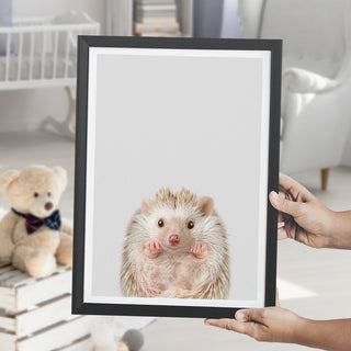 nursery animal prints baby hedgehog