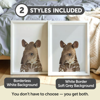 Baby Tapir Nursery Print – Jungle Baby Room Wall Decor