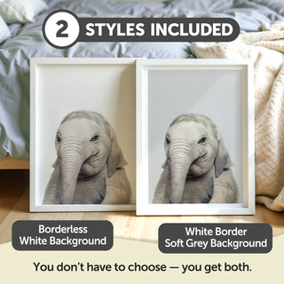 Big Hearted Elephant Nursery Print – Safari Nursery Wall Art