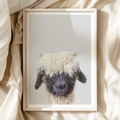 Black Nose Sheep Nursery Print - Cute Farmyard Animal Art for Nurseries