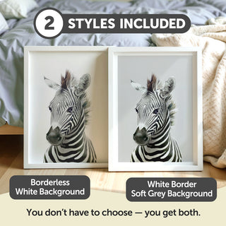 Bold Zebra Nursery Print – Safari Baby Room Wall Decor