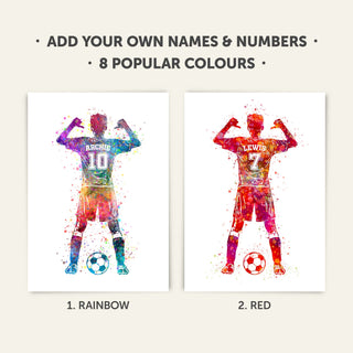 Gifts for Footballers | Boys Personalised Art Print 1