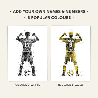 Gifts for Footballers | Boys Personalised Art Print 1