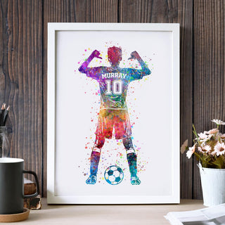 Gifts for Footballers | Boys Personalised Art Print 1