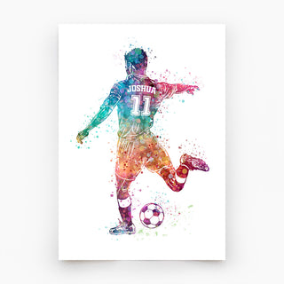 Gifts for Footballers | Boys Personalised Art Print 3