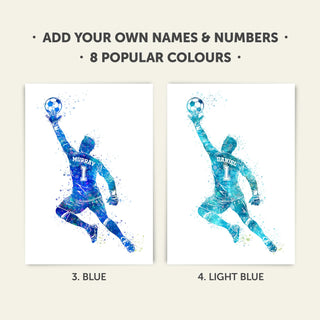 Gifts for Footballers | Boys Personalised Art Print 2