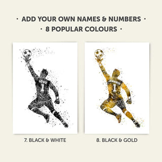 Gifts for Footballers | Boys Personalised Art Print 2