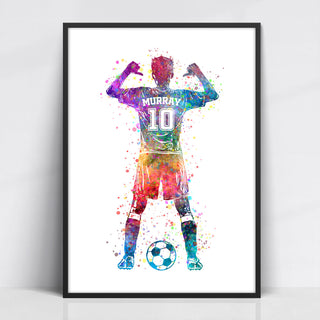 Gifts for Footballers | Boys Personalised Art Print 1