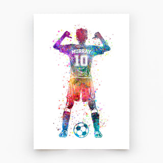 Gifts for Footballers | Boys Personalised Art Print 1