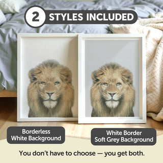 Brave Lion Nursery Print – Safari Baby Room Wall Art