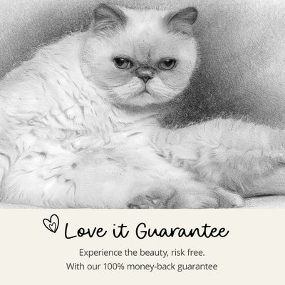Custom Pet Portrait From Your Photos – Black & White
