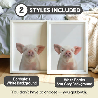 Confident Cutie Piglet Nursery Print – Farm Animal Nursery Wall Art