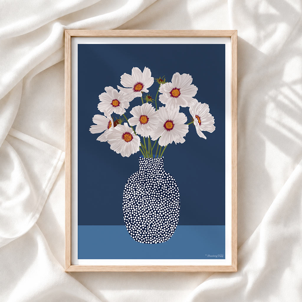 'Cosmos Flowers' - Art Print