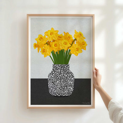 Daffodils Art Print | Modern Floral Wall Art