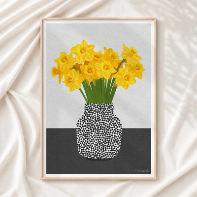 Daffodils Art Print | Modern Floral Wall Art