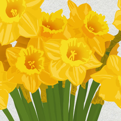 Daffodils Art Print | Modern Floral Wall Art