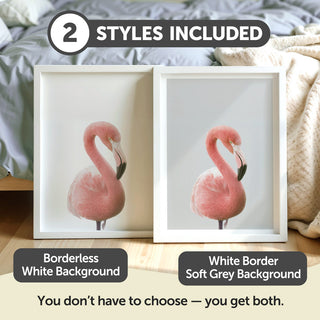 Dainty Pink Flamingo Nursery Print – Tropical Baby Room Wall Art
