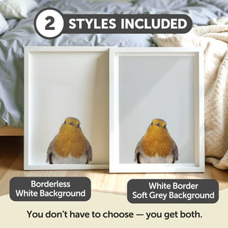 Devoted Robin Nursery Print – Woodland Bird Baby Room Wall Art