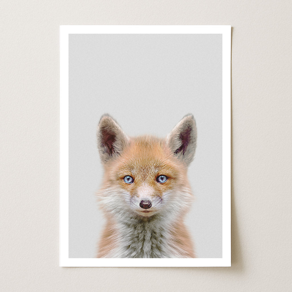 Fox Nursery Print - Playful Woodland Animal Artwork for Nurseries