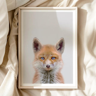 Fluffy Fox Nursery Print – Woodland Baby Room Wall Art
